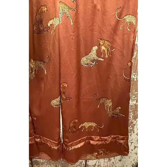 Umgee Brown Leopard Print Jumpsuit - Picture 7 of 10